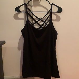 Black strappy tank top